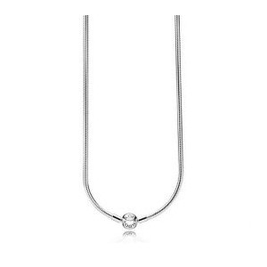 PANDORA Clasp Sterling Silver Charm Necklace