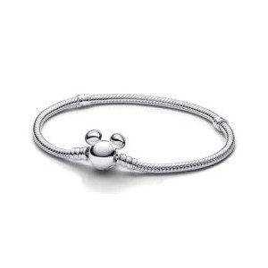 Disney, Mickey Mouse Clasp Moments Snake Chain Bracelet