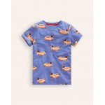 All-over Printed T-Shirt - Surf Blue Hot Dog