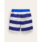 Board Shorts - College Navy /Ivory Stripe