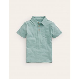 Slubbed-Jersey Polo Shirt - Georgian Blue