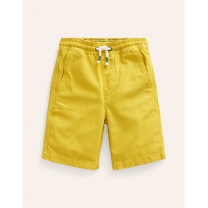 Pull-on Drawstring Shorts - Lemon Yellow