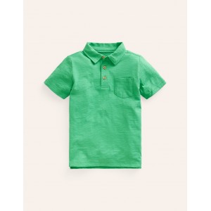 Slubbed-Jersey Polo Shirt - Pea Green