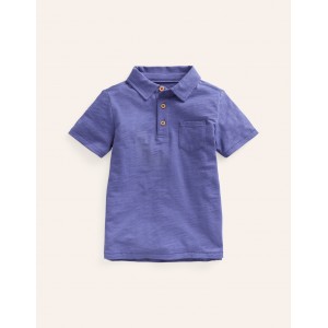 Slubbed-Jersey Polo Shirt - Soft Starboard