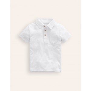 Slubbed-Jersey Polo Shirt - White