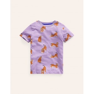 All-over Printed T-Shirt - Parma Violet Lynx