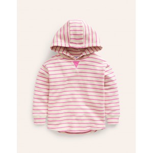 Relaxed Hoodie - Oatmeal Marl/Pink