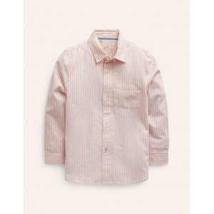 Cotton Shirt - French Pink/ Ivory Stripe