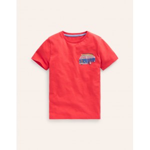 Superstitch Logo T-Shirt - Jam Red Campervan