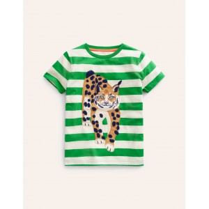 Big Applique Logo T-shirt - Runner Bean Green/ Ivory Lynx
