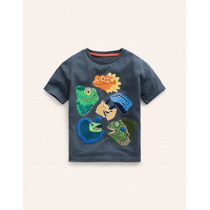 Joyful Animal T-shirt - Robot Blue Iguanas