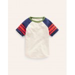 Short Sleeve Raglan T-shirt - Calico/College Navy