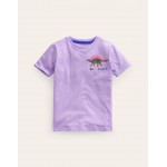 Front & Back Printed T-shirt - Misty Lavender