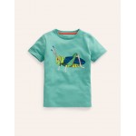 Fun Applique T-shirt - Corsica Blue Grasshopper