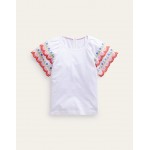Broderie Mix T-shirt - Ivory/Multi
