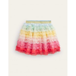 Tulle Ruffle Skirt - Multi Rainbow