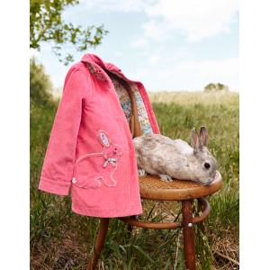Collared Cord jacket - Rose Pink Bunnies