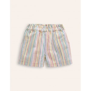 Pull-on Shorts - Ivory Multi Stripe