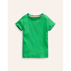 Ribbed Short Sleeve T-Shirt - Sapling Green