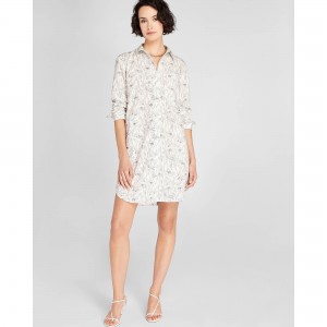 Printed Relaxed Shirt Dress