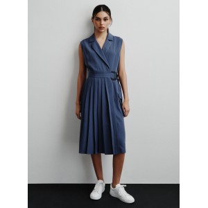 PLEATED DRESS WITH CARGO POCKET