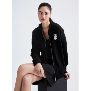 PUFF LOGO FULL ZIP HOODIE WITH POCKETS