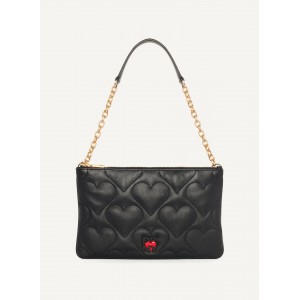 HEART OF NY QUILTED FLAT SHOULDER BAG