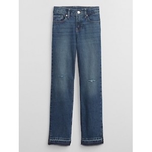 Kids Mid Rise Distressed 90s Loose Jeans