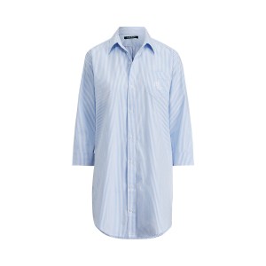Striped Cotton Sleep Shirt
