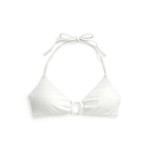 Cable-Motif O-Ring Halter Bikini Top