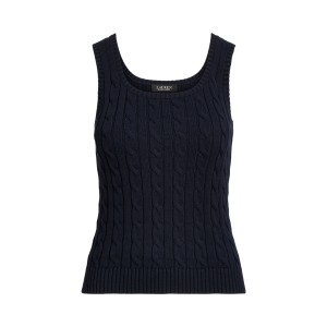 Cable-Knit Sleeveless Sweater