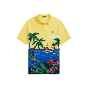 Classic Fit Tropical Mesh Polo Shirt