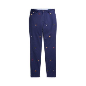 Stretch Classic Fit Embroidered Pant