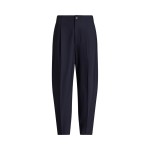 Curved Tapered Stretch Wool Pant
