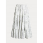 Floral Tiered Cotton Poplin Skirt