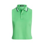 Crop Tailored Fit Sleeveless Polo Shirt