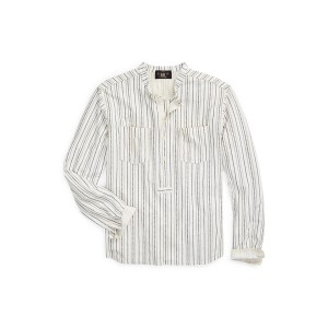 Jacquard-Knit Popover Shirt