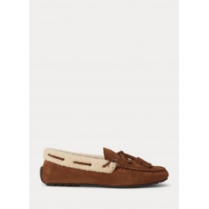 Harold Shearling-Lined Calf-Suede Driver