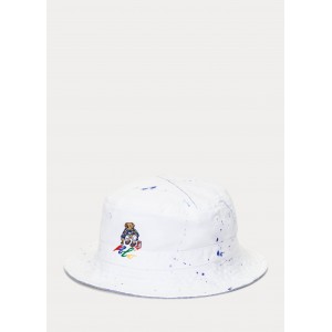 Paint-Splatter Polo Bear Bucket Hat