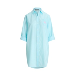 Gingham Cotton-Blend-Lawn Sleep Shirt
