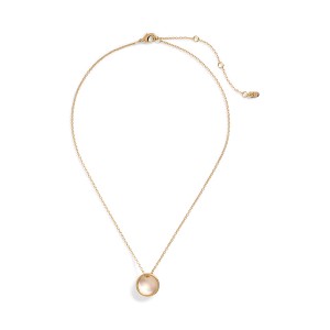 Gold-Tone Logo-Ring Pendant Necklace