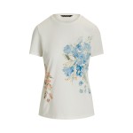 Floral Eyelet Cotton Jersey Tee