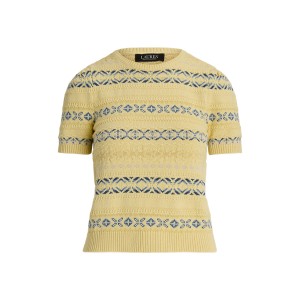 Fair Isle Cotton-Linen Sweater