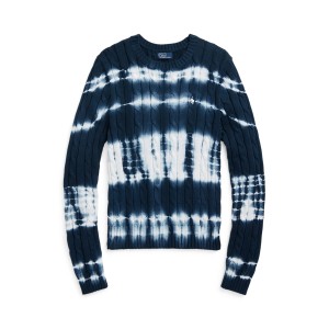Tie-Dye Cable-Knit Cotton Sweater