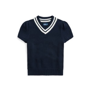 Short-Sleeve Cotton Cricket Sweater