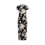 Floral Jersey Twist-Front Midi Dress