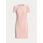 Lace Puff-Sleeve Cocktail Dress