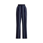 Evanne Cricket-Striped Wool-Cotton Pant