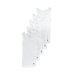 Ribbed Stretch Cotton Tank 5-Pack