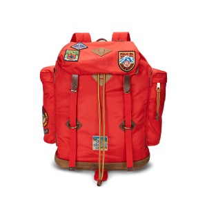 Suede-Trim Trail Backpack